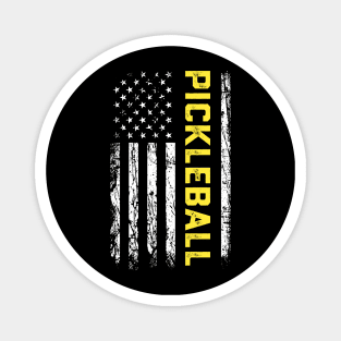 Pickleball American Flag Patriotic USA Flag Magnet